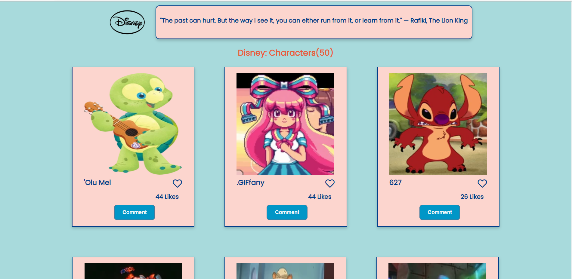 Disney-characters-webapp | Disney Character is a web application that ...